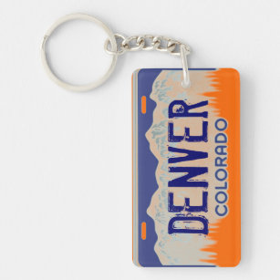 Lizenzplatten-Schlüsselanhänger Denvers Colorado Schlüsselanhänger