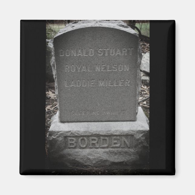 Lizzie Borden Dog Headstone - Friedhof für Haustie Magnet (Vorne)