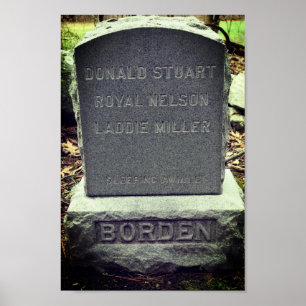 Lizzie Borden Dog Headstone Poster
