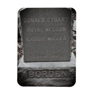 Lizzie Borden Hund Headstone - "Schlaf und" Magnet