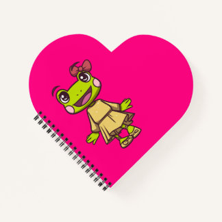 Lizzy der Frosch Herz Notizblock | AdventureKids Notizbuch
