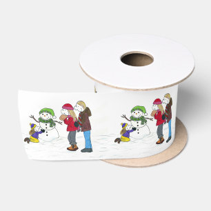 Lizzys Leute-Schneemann-Spaß-Band Satinband