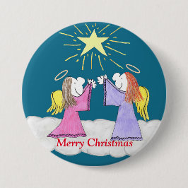 Lizzy's People Angels Holy Night Button