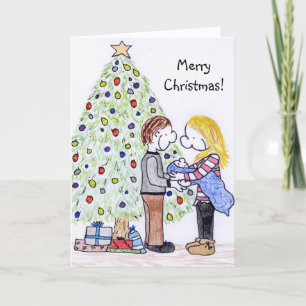 Lizzy's People Family Weihnachtskarte Feiertagskarte