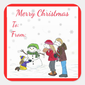 Lizzy's People Snowman Fun Gift Stickers
