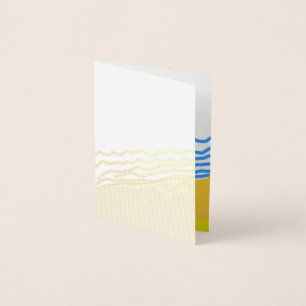 LJ Monogram Elegant Beach Wedding Vielen Dank Folienkarte