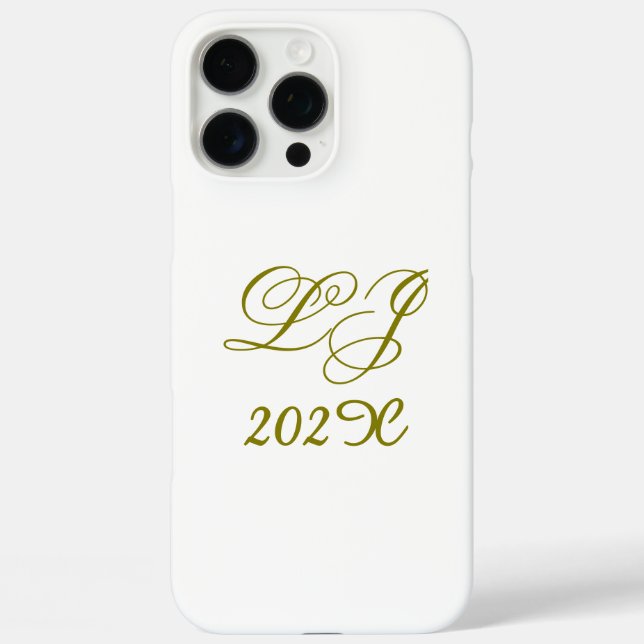 LJ Monogram Elegant Moderne Hochzeit Case-Mate iPhone Hülle (Rückseite)