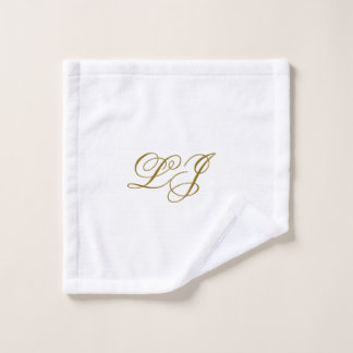 LJ Monogram Handtuch Waschlappen
