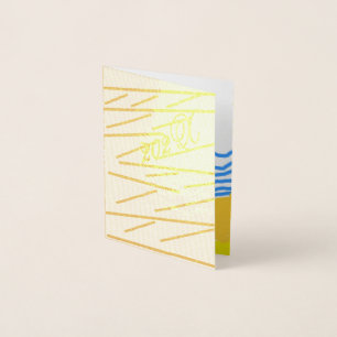 LJ Monogram Modern Elegant Beach Wedding Folienkarte