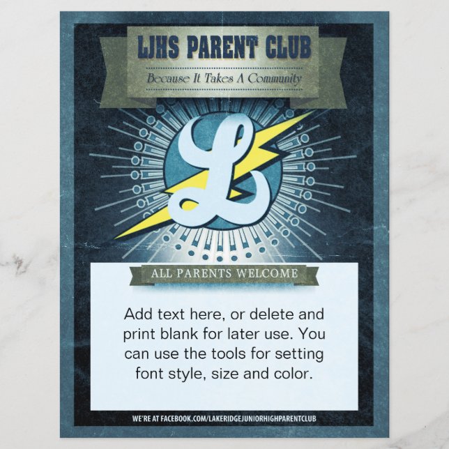 LJHS Parterclub Flyer in voller Farbe (Vorne)