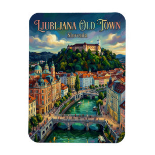 Ljubljana Altstadt Slowenien Magnet