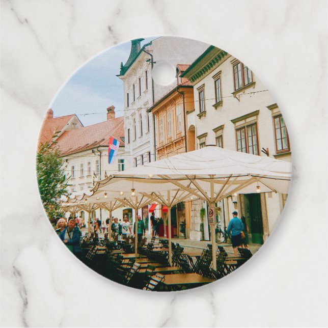 Ljubljana Cityscape Geschenkanhänger (Vorderseite)