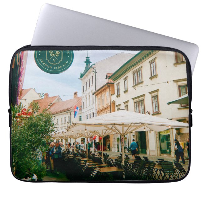 Ljubljana Cityscape Laptopschutzhülle (Vorderseite)