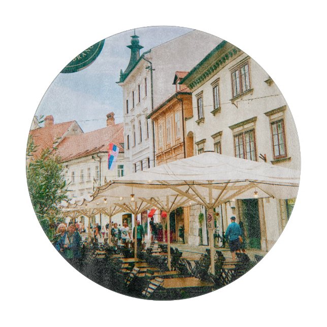 Ljubljana Cityscape Schneidebrett (Vorderseite)