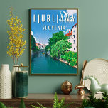 Ljubljana Poster<br><div class="desc">Ljubljana ist die Hauptstadt Sloweniens. Die größte Stadt des Landes mit rund 280 000 Einwohnern wird durch ihre geographische Lage zwischen der Kultur Germanus,  Lateinamerikas und der slawischen über ihre gesamte Geschichte von verschiedenen Kulturen beeinflusst.</div>