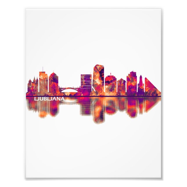 Ljubljana Skyline Fotodruck (Vorne)