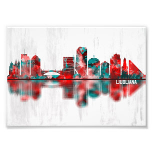Ljubljana Skyline Fotodruck