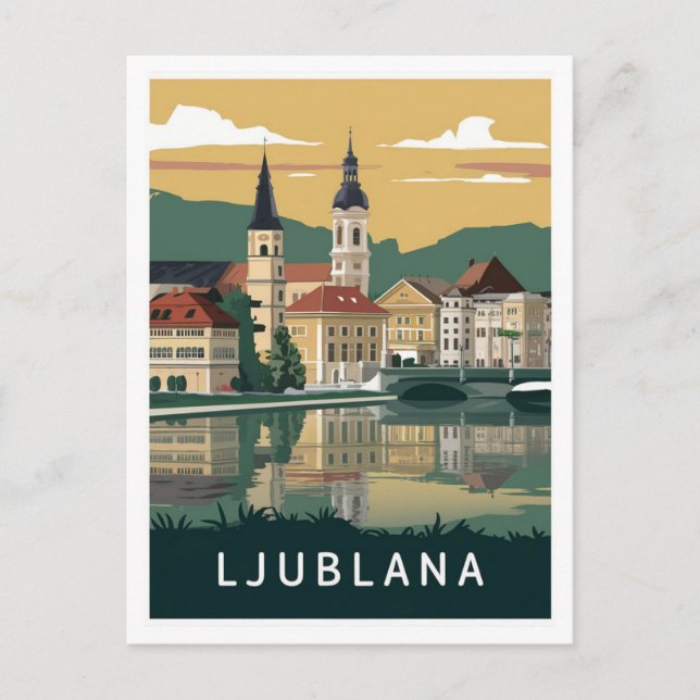 Ljubljana, Slowenien Postkarte (Vorderseite)
