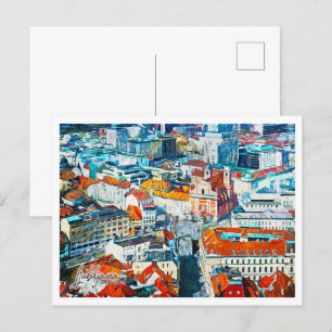 Ljubljana Slowenien Schönes Öl Paint Landschaft Postkarte