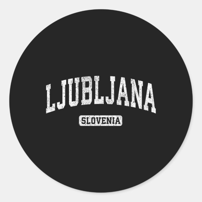 Ljubljana Slowenien Sports Runder Aufkleber (Vorderseite)