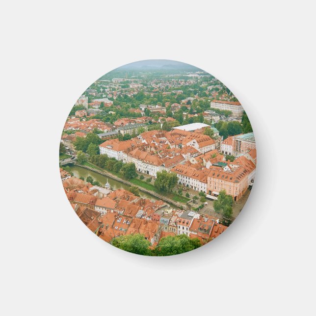 Ljubljana von oben magnet (Vorne)