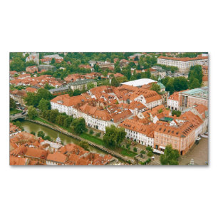 Ljubljana von oben magnetische visitenkarte