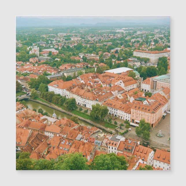 Ljubljana von oben magnetkarte (Vorderseite)