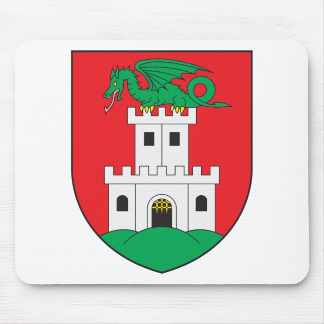 Ljubljana-Wappen Mousepad (Vorne)