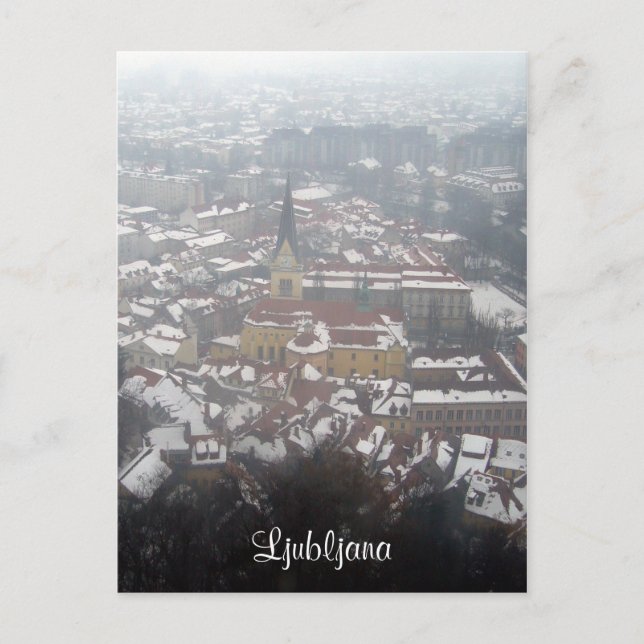 Ljubljana Winter Postkarte (Vorderseite)