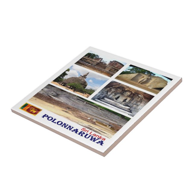 LK015 POLONNARUWA Collage, Sri Lanka, Fliese (Seite)