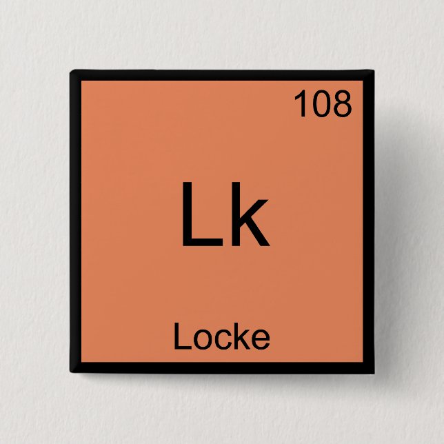 LK - Locke Funny Element Chemistry Symbol T - Shir Button (Vorderseite)