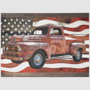 LKW-amerikanische Flagge Seidenpapier