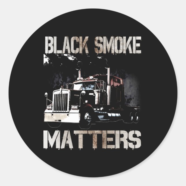 LKW-Anhänger 18 Rad auf der Rückseite Runder Aufkleber (Vorderseite)