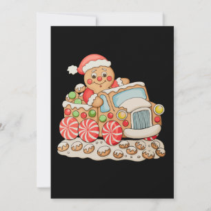 Lkw aus Lebkuchen Lustiges Weihnachtsbacken Famili Feiertagskarte