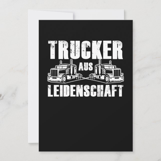 LKW Aus Leidenschaft LKW Cooler Fahrer Einladung (Vorderseite)