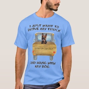 Lkw Autofahrer Hund Deutscher Hirte T-Shirt