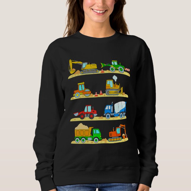 LKW Bagger Cement Truck Bulldozer Constructi Sweatshirt (Vorderseite)