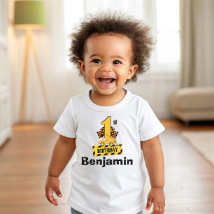 LKW-Bau 1. Geburtstagsfeier Baby T-shirt