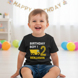 LKW-Bau 2. Geburtstagsfeier Baby T-shirt