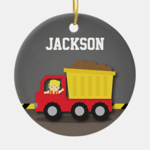 LKW-Bau-Kinderzimmer-Dekoration für Jungen Keramik Ornament