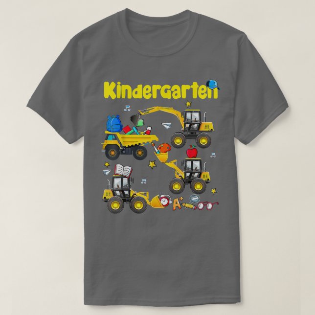 Lkw-Baukindergarten T-Shirt (Design vorne)