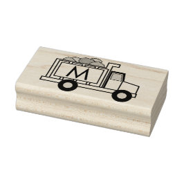 Lkw-Boys Niedliche Monogrammstunde Gummistempel