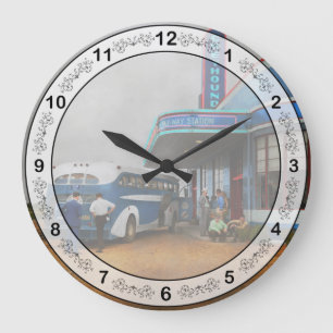 LKW - Bus - Halb auf dem Weg 1938 Große Wanduhr