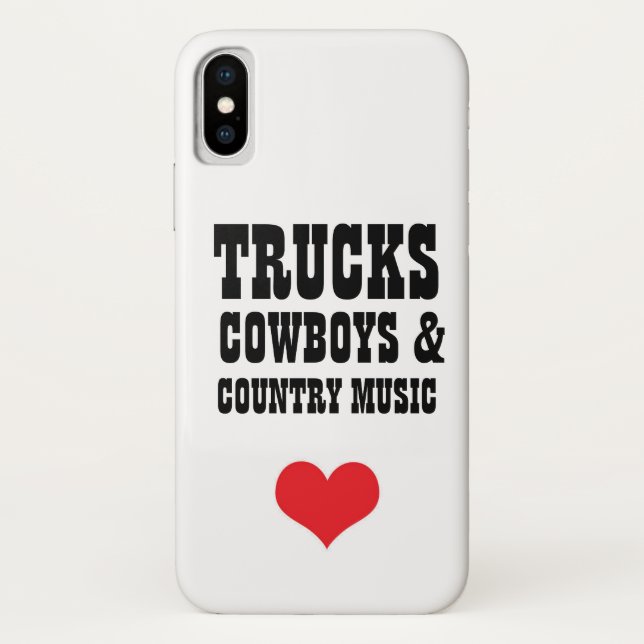 LKW-Cowboys u. Countrymusik iPhone X Fall Case-Mate iPhone Hülle (Rückseite)