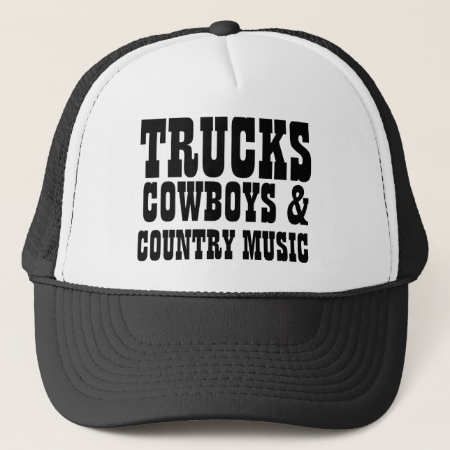 LKW-Cowboys und Countrymusik Truckerkappe (Vorderseite)