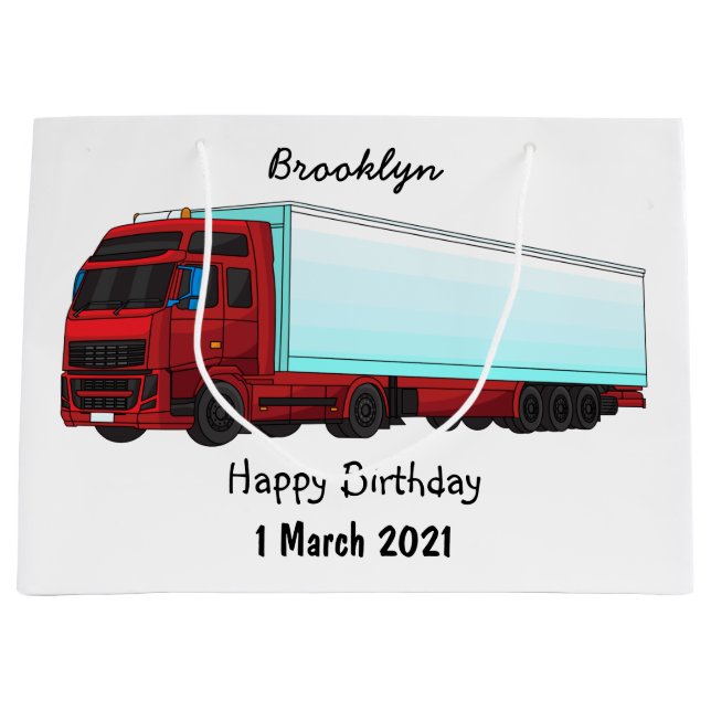 LKW-Darstellung Große Geschenktüte (Vorderseite)