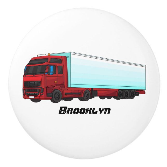 LKW-Darstellung Keramikknauf (Vorderseite)