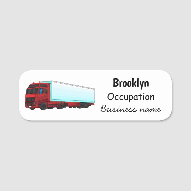 LKW-Darstellung Namensschild (Vorderseite)