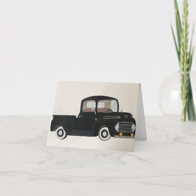 Lkw des Pops, klein, 4" x 5,6"-Karte Dankeskarte (Vorderseite)