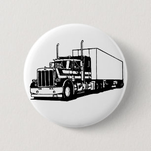 LKW Diesel LKW Kunst Tintenzeichnung Button